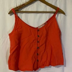small button down tank top. cropped